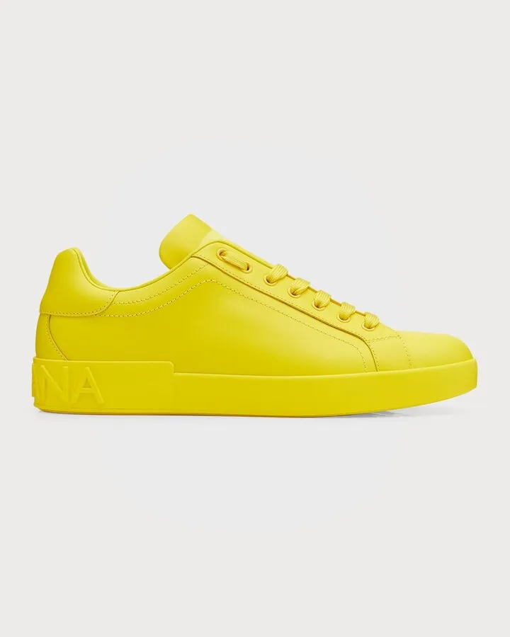 Men's Portofino Tonal Calfskin Low-Top Sneakers