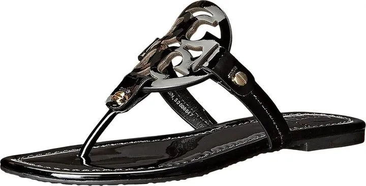 Tory Burch Miller Sandal (Perfect Black Patent) Women's Shoes