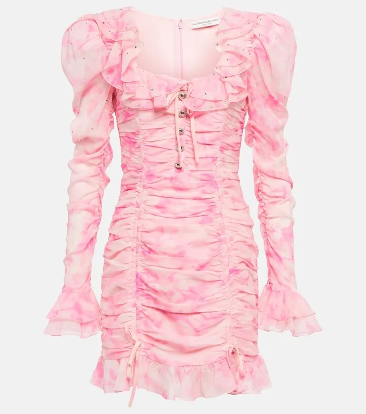 Silk georgette minidress