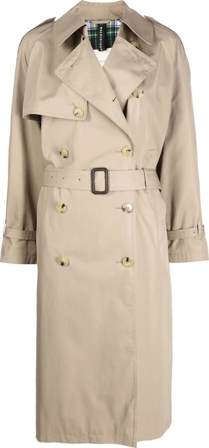 JAMIE gabardine-weave trench coat