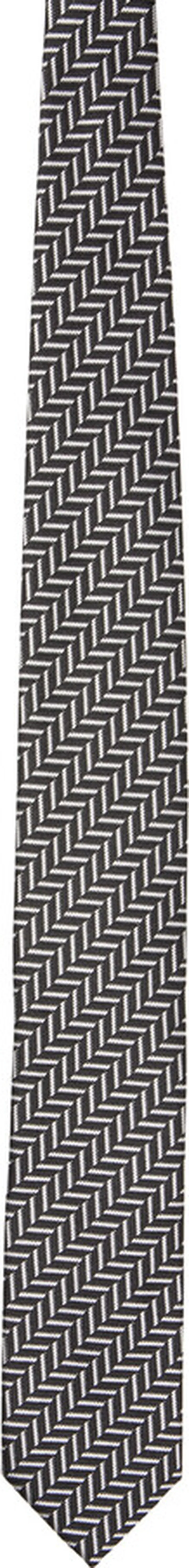 TOM FORD Black Herringbone Tie