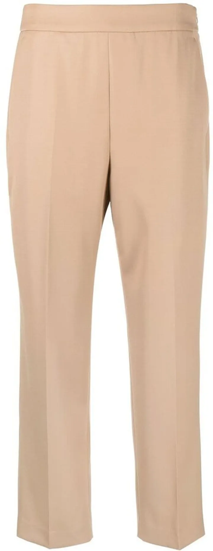 Straight-Leg Cropped Trousers