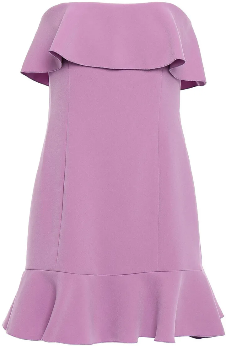 Elaina strapless ruffled crepe mini dress