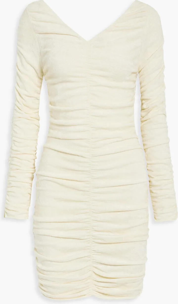 Ruched terry dress