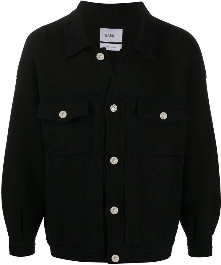 Oversized Knitted Denim Jacket