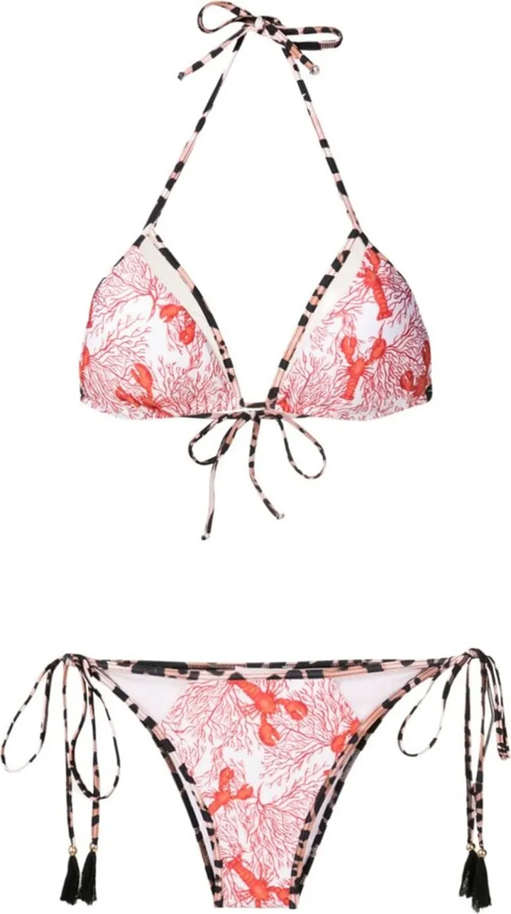 Sea Life-Print Bikini Set