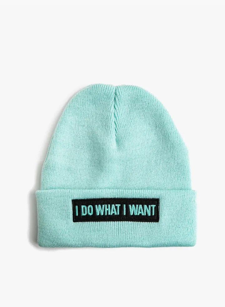 Letter Embellished Beanie