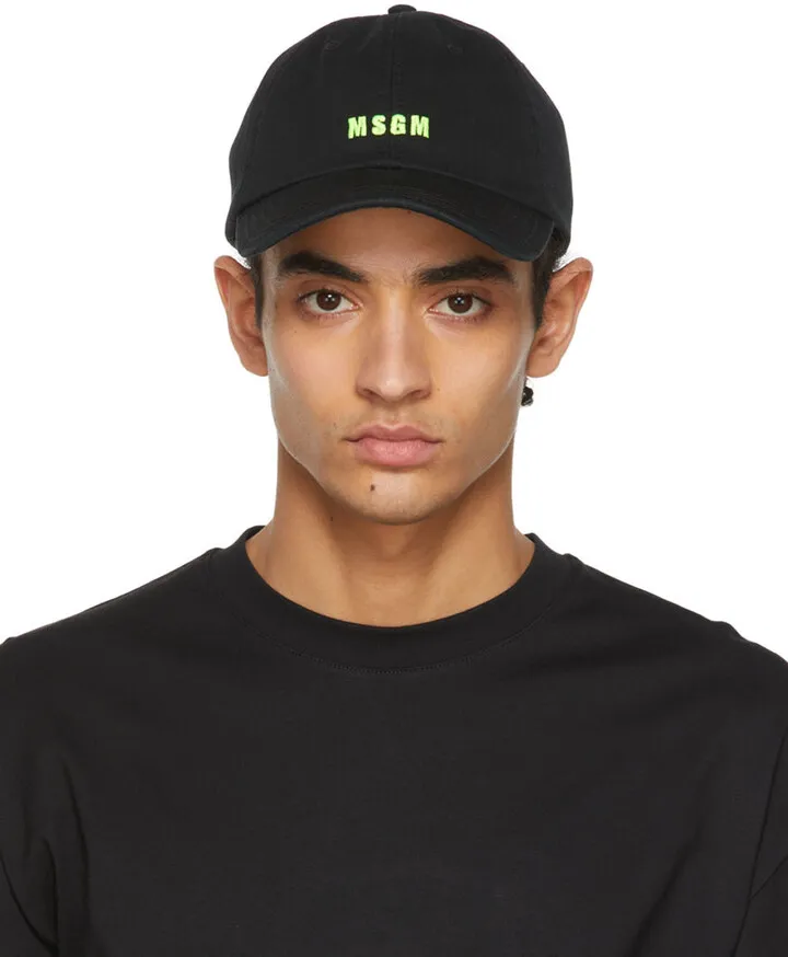 MSGM Black Baseball Cap