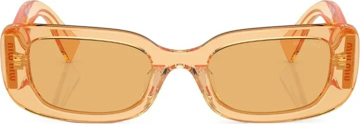 Transparent-Design Rectangle-Frame Sunglasses