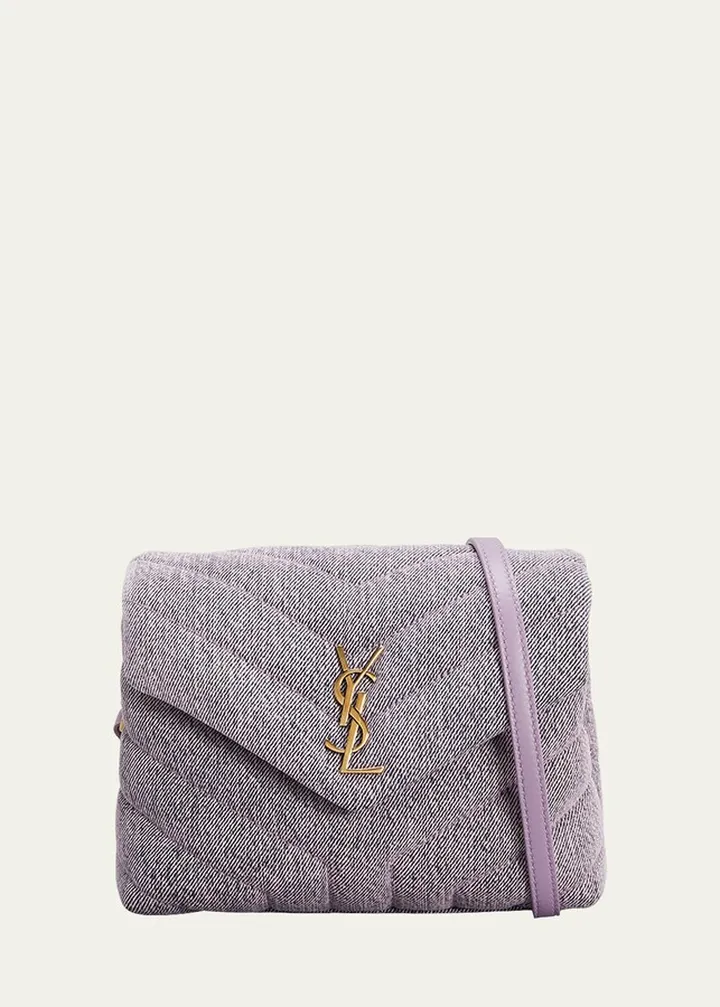 Loulou Toy YSL Denim Shoulder Bag