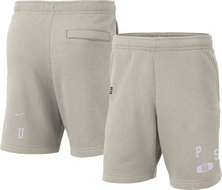 Men's Nike Cream Penn State Nittany Lions Fleece Shorts