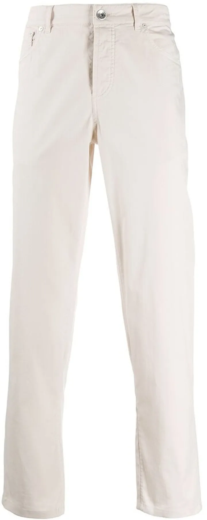 Mid-Rise Straight Leg Trousers