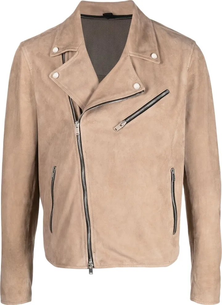 Zip-Up Suede Jacket