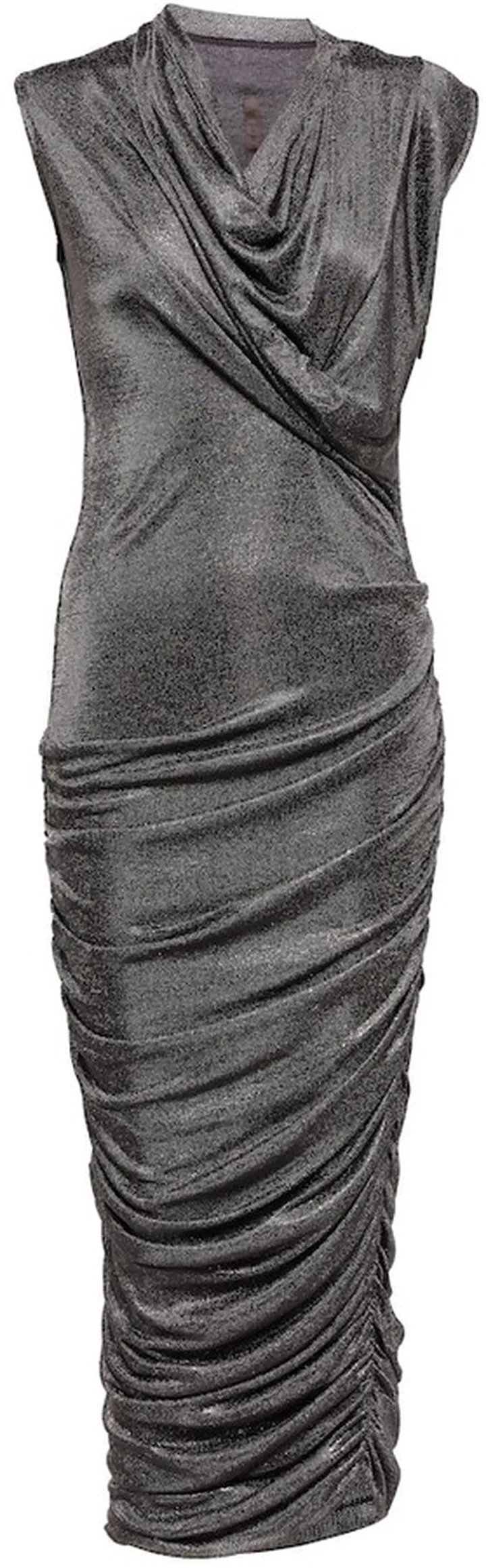 Lilies metallic midi dress