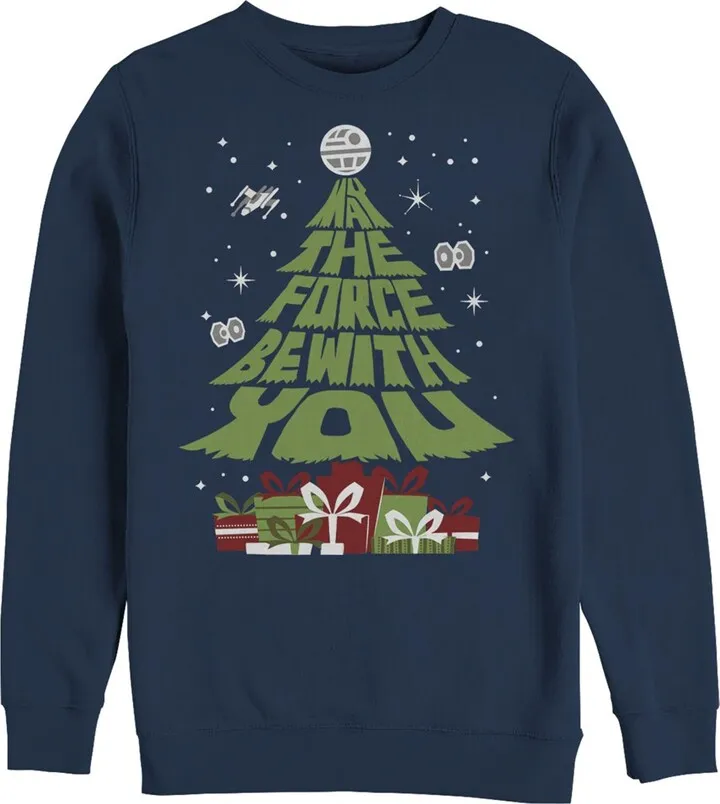Men's Star Wars May the Christmas Gifts Be With You Sweatshirt - Navy Blue - 2X Large