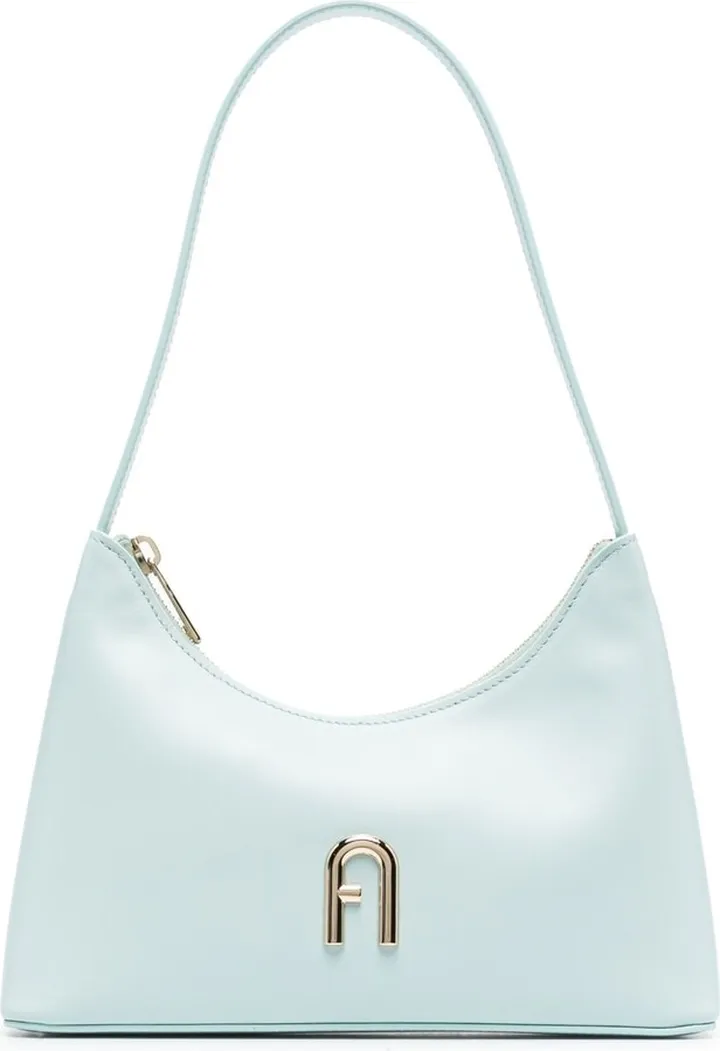 Logo-Plaque Leather Shoulder Bag