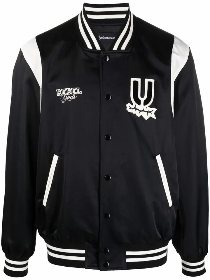Patch-Detail Bomber Jacket