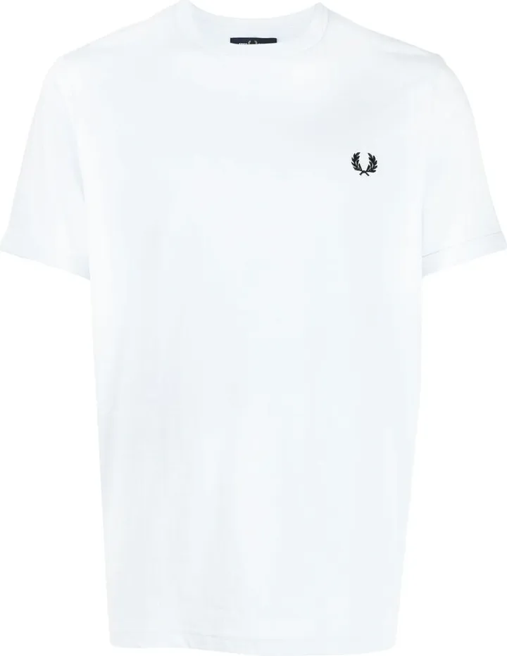 Ringer logo-embroidered T-shirt