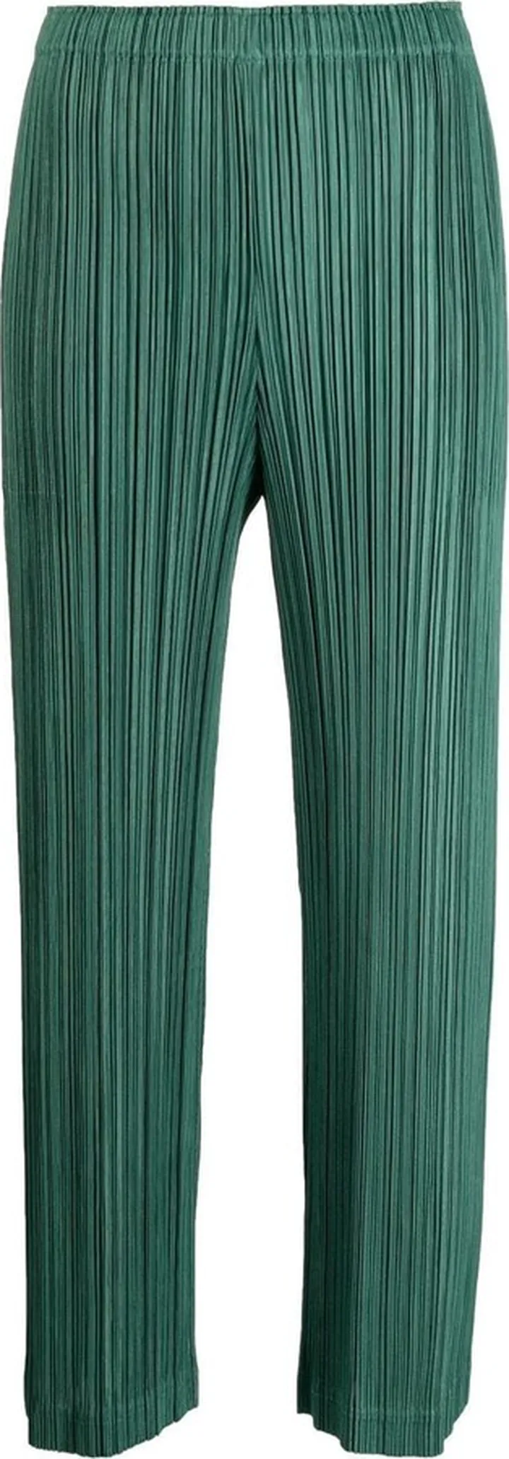 Plissé-Detail Cropped Trousers