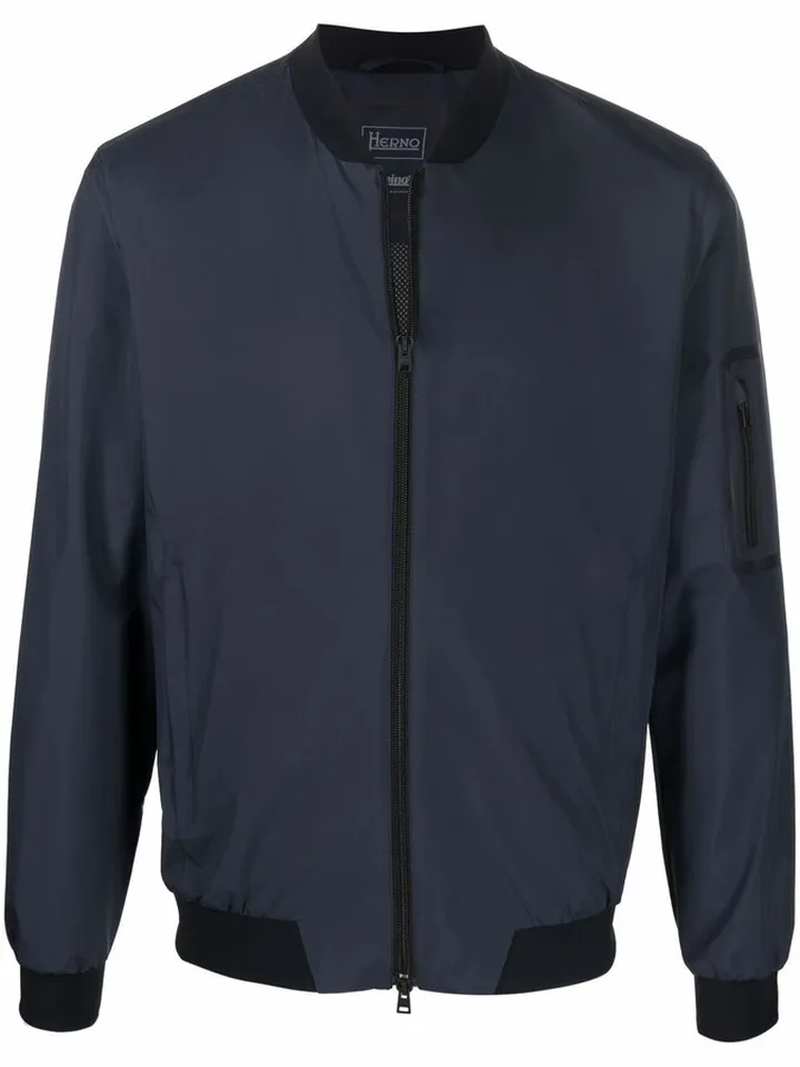 Zip-Pocket Bomber Jacket