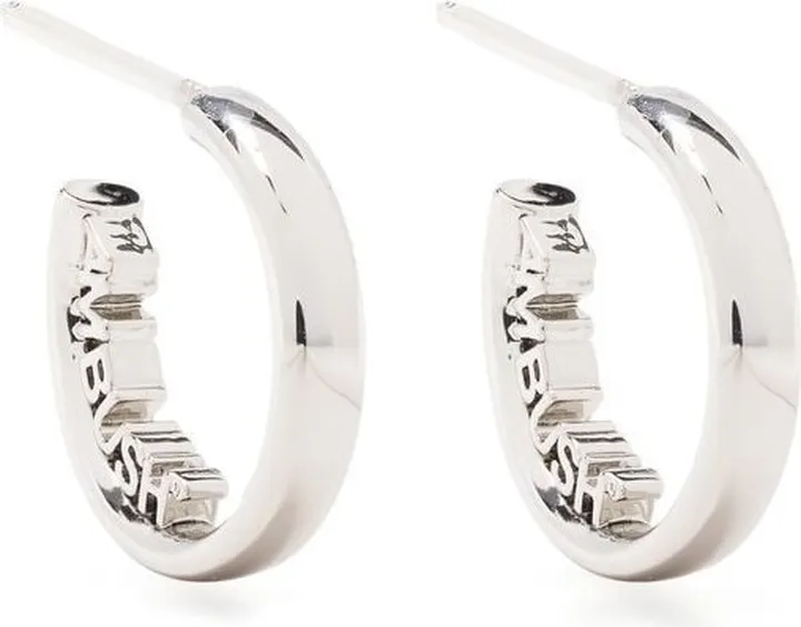 Nameplate hoop earrings