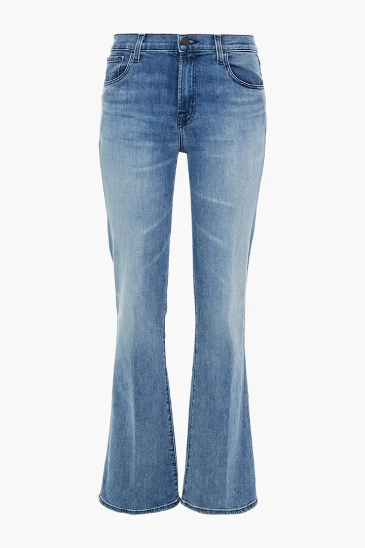 Sallie faded mid-rise bootcut jeans
