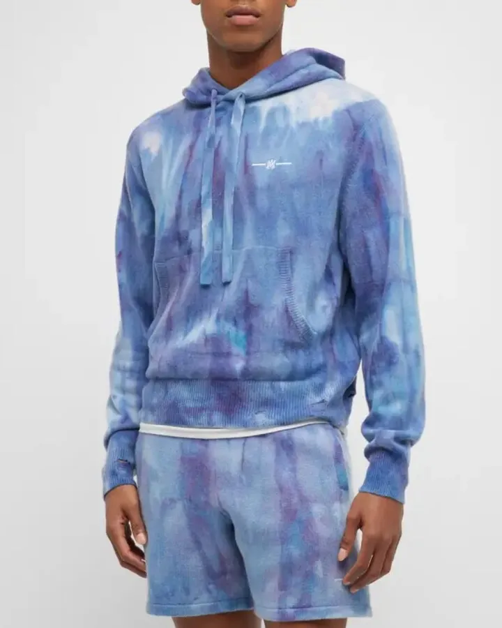 Men's Cashmere Tie-Dye Hoodie