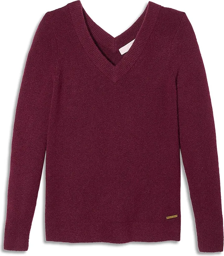 Womens Wool V-Neck Pullover Sweater