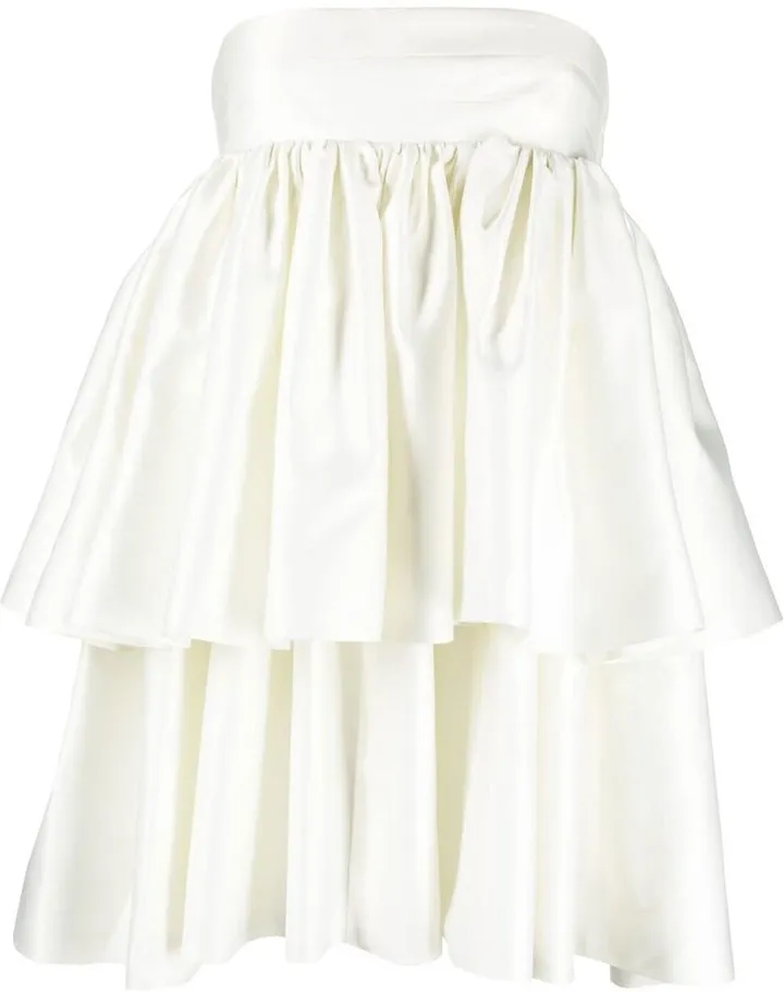 Ruffle Tiered Strapless Dress