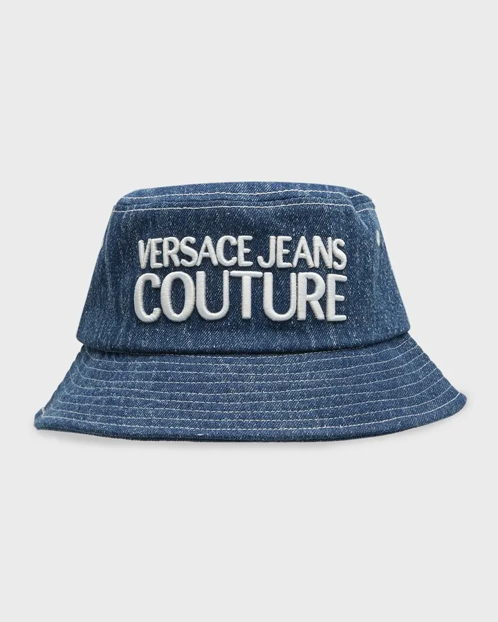 Men's Institutional Logo Denim Bucket Hat