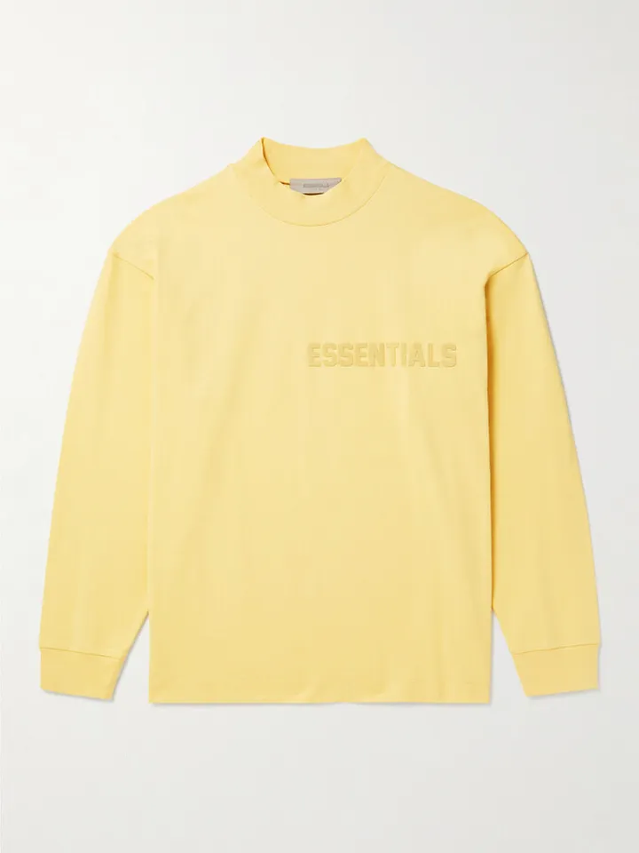 Logo-Appliquéd Cotton-Jersey Mock-Neck T-Shirt
