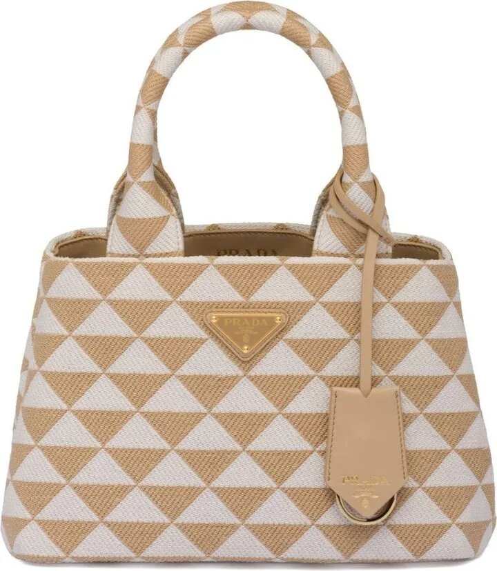 Prada Symbole embroidered tote bag