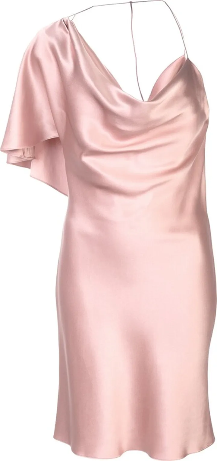 One Shoulder Satin Dress