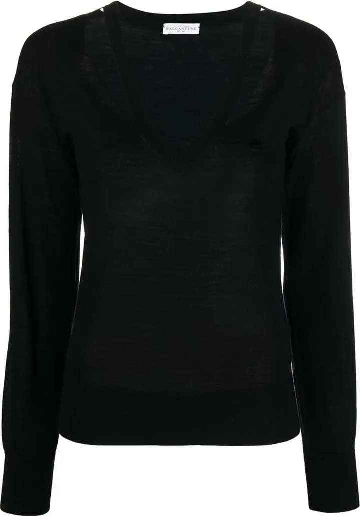 V-neck wool jumper