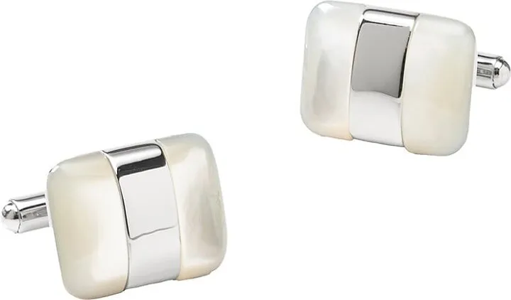 Wrapped White Mother Of Pearl Cufflinks
