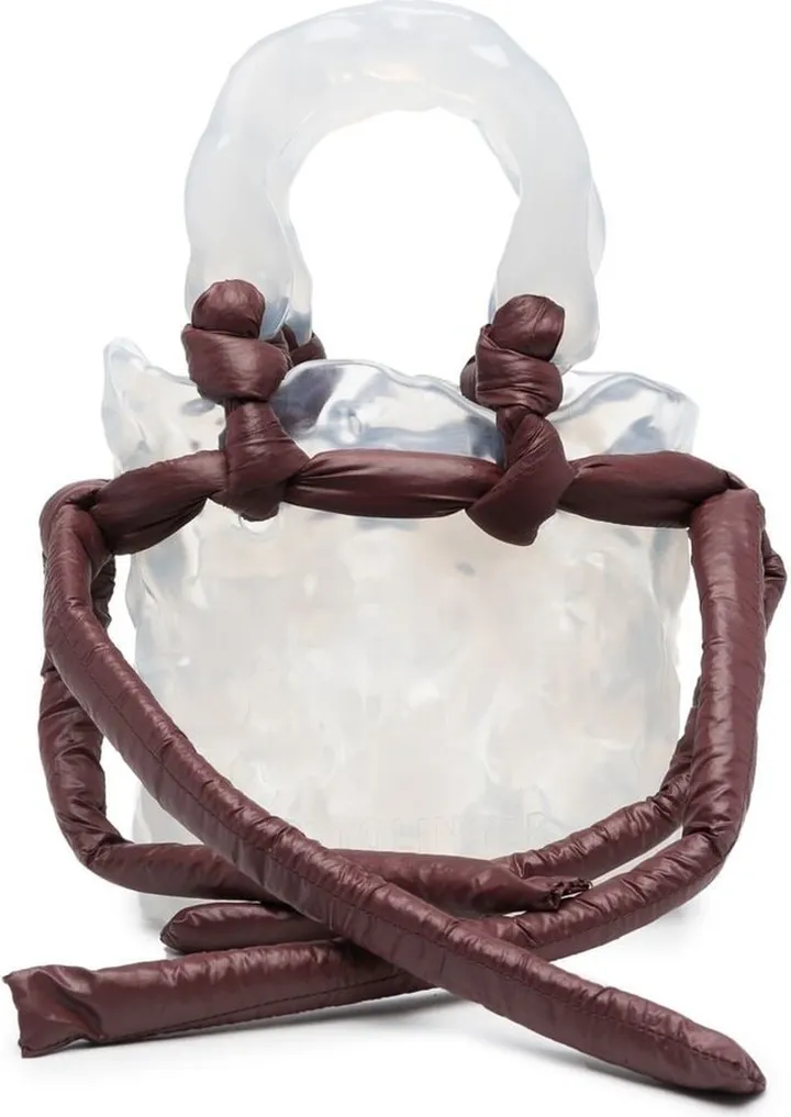 Sculpted Leather-Handle Tote Bag