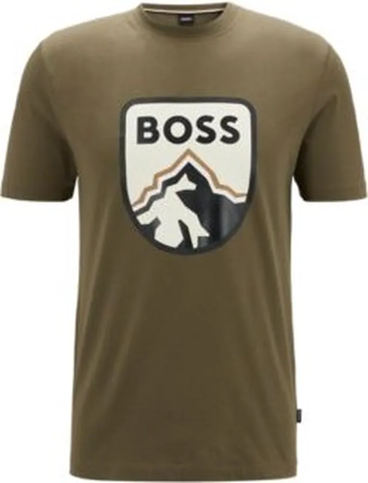 Cotton-jersey T-shirt with logo print