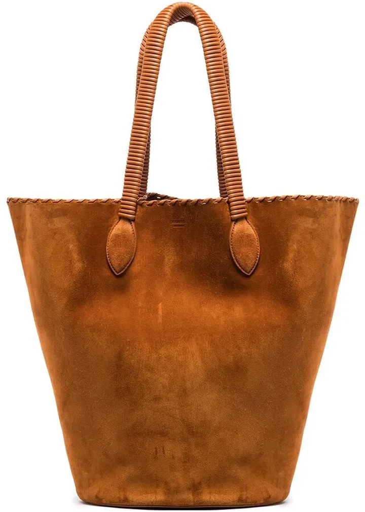 Whipstitch Suede Tote Bag