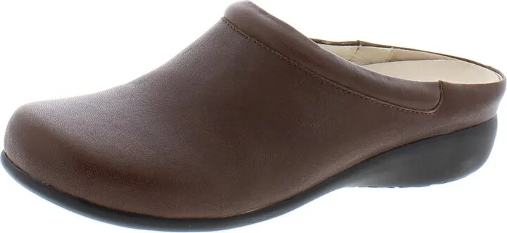 Catalina Womens Leather Slip On Clogs