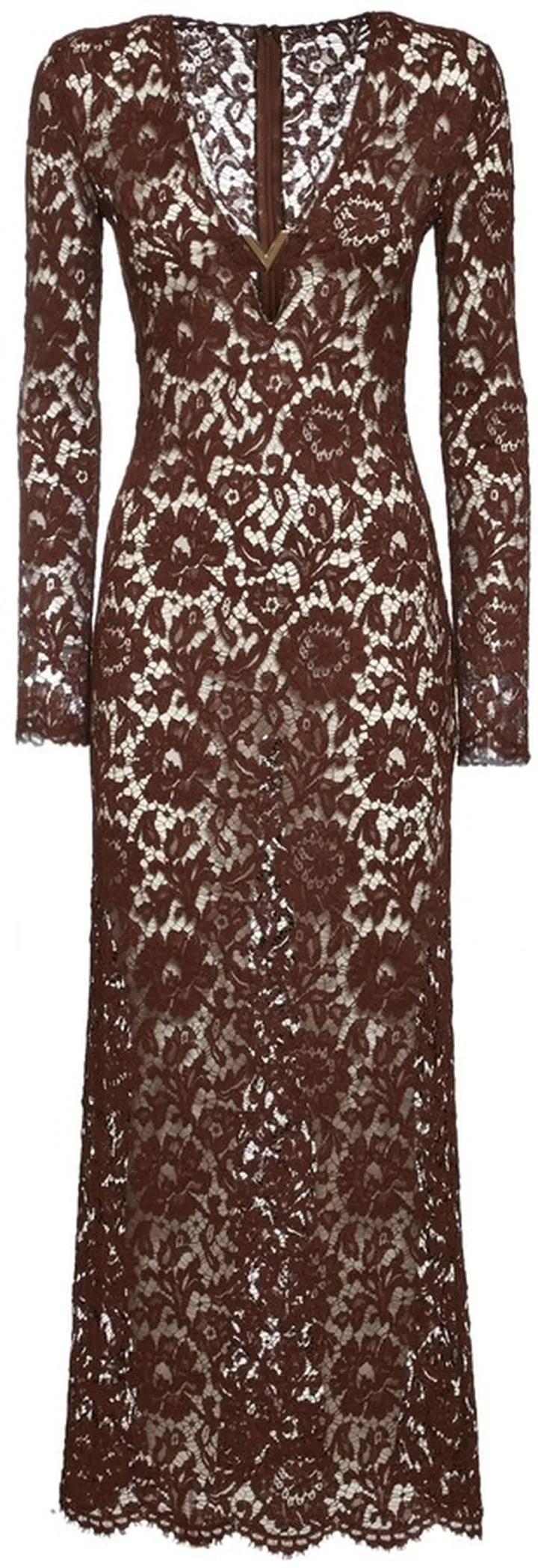 Heavy stretch lace midi dress