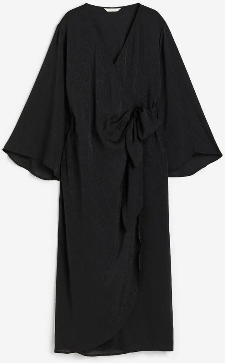 Jacquard-weave Wrap Dress