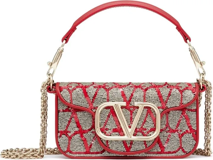 VLogo embellished tote bag