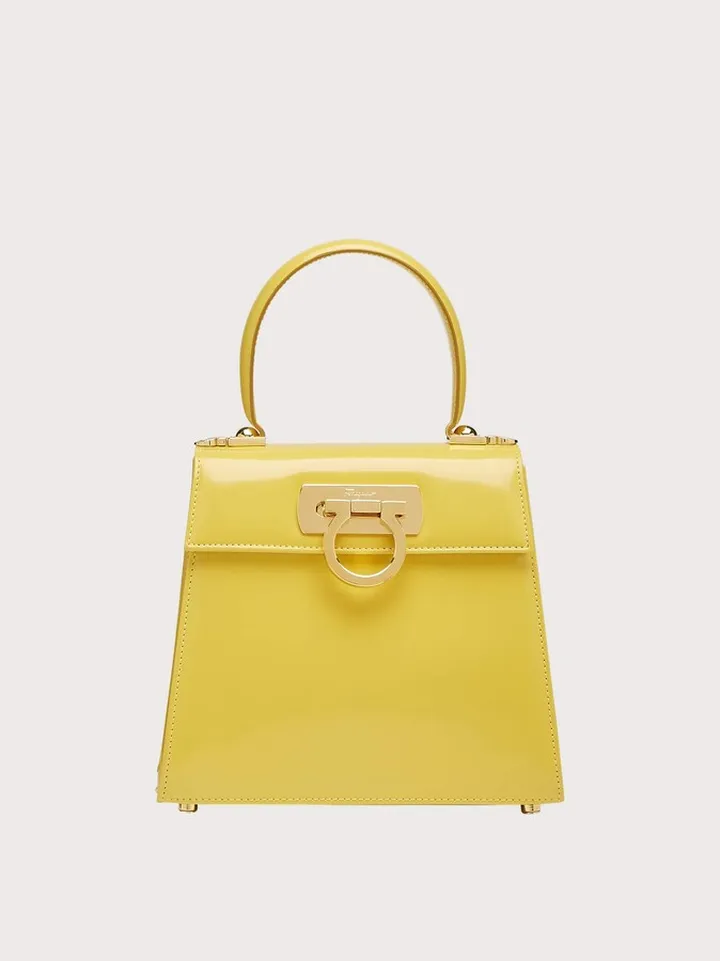 Ferragamo Women Iconic Top Handle (S) Yellow
