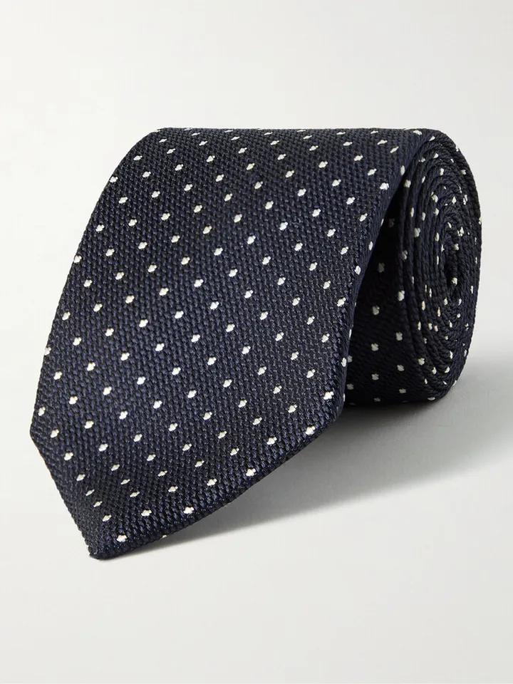 8cm Polka-Dot Silk-Jacquard Tie