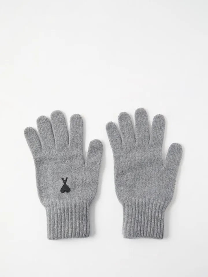Ami De Cœur-logo Wool Gloves