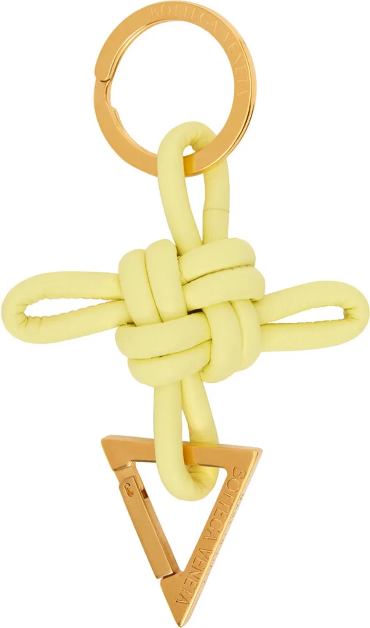 Bottega Veneta Yellow Lambskin Keychain