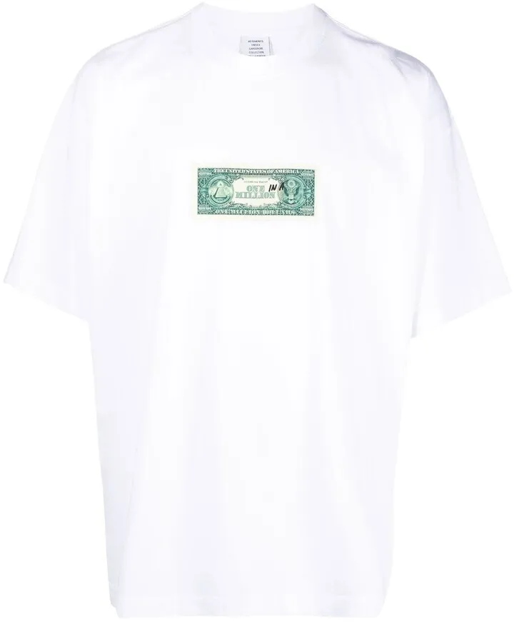 dollar-print oversized T-shirt