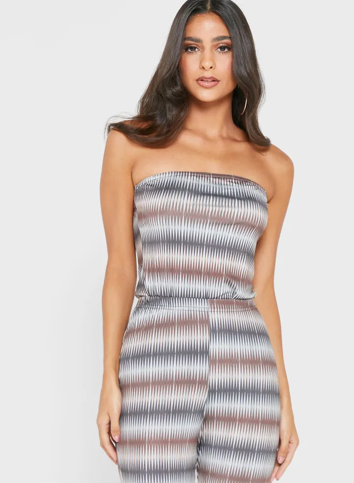 Printed Bandeau Top