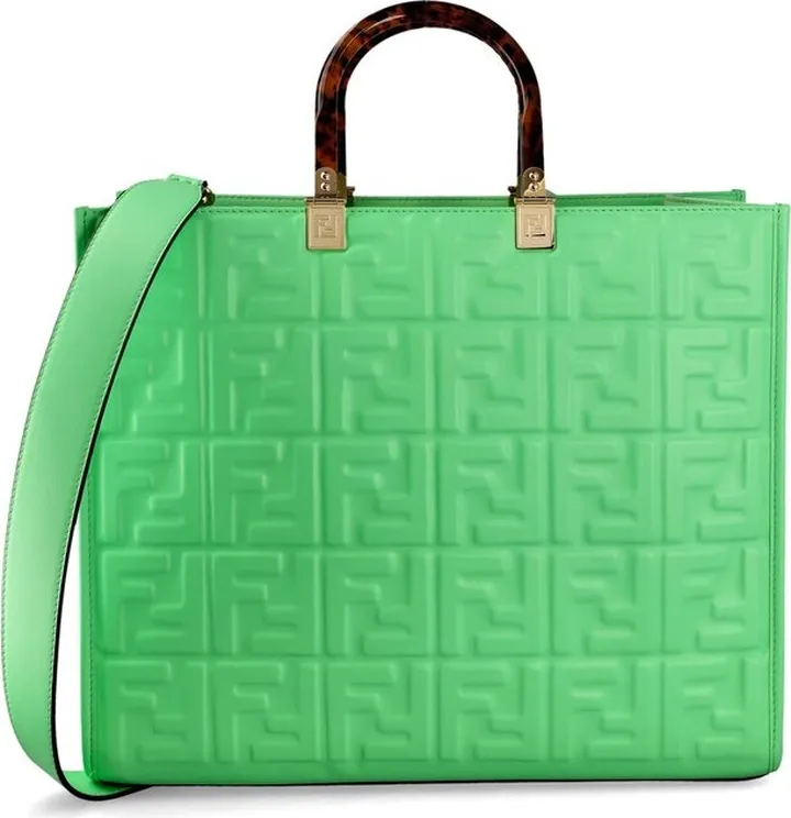 Fendi Monogram Embossed Tote Bag