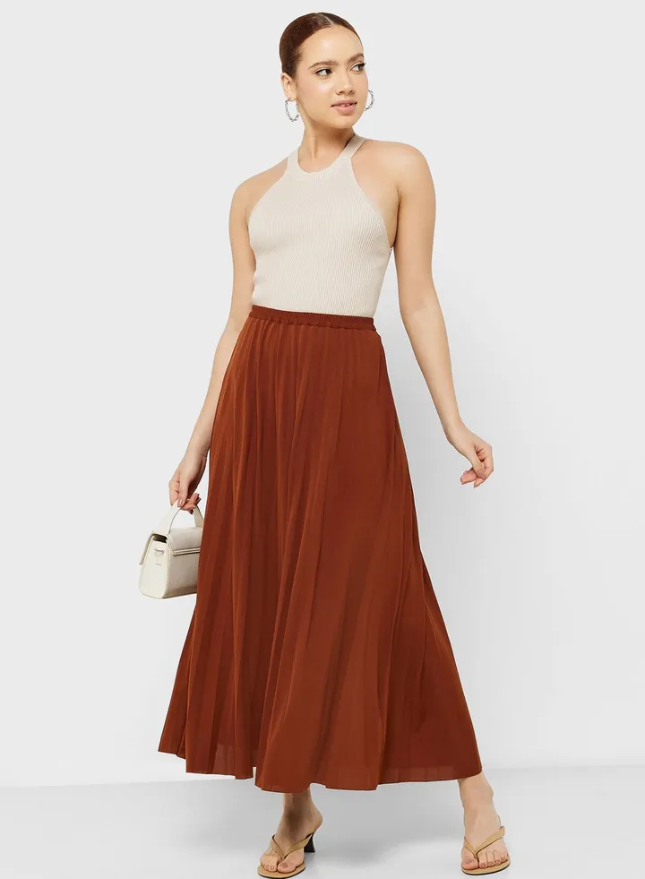 Plisse High Waist Skirt
